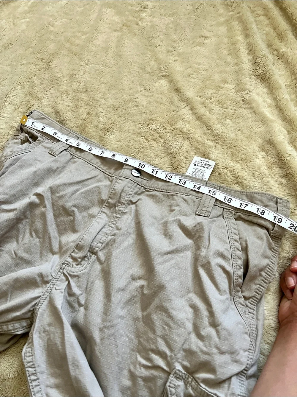 [FLAWED] CARHARTT Men's Khaki Tan Cargo Pants Size 40x30